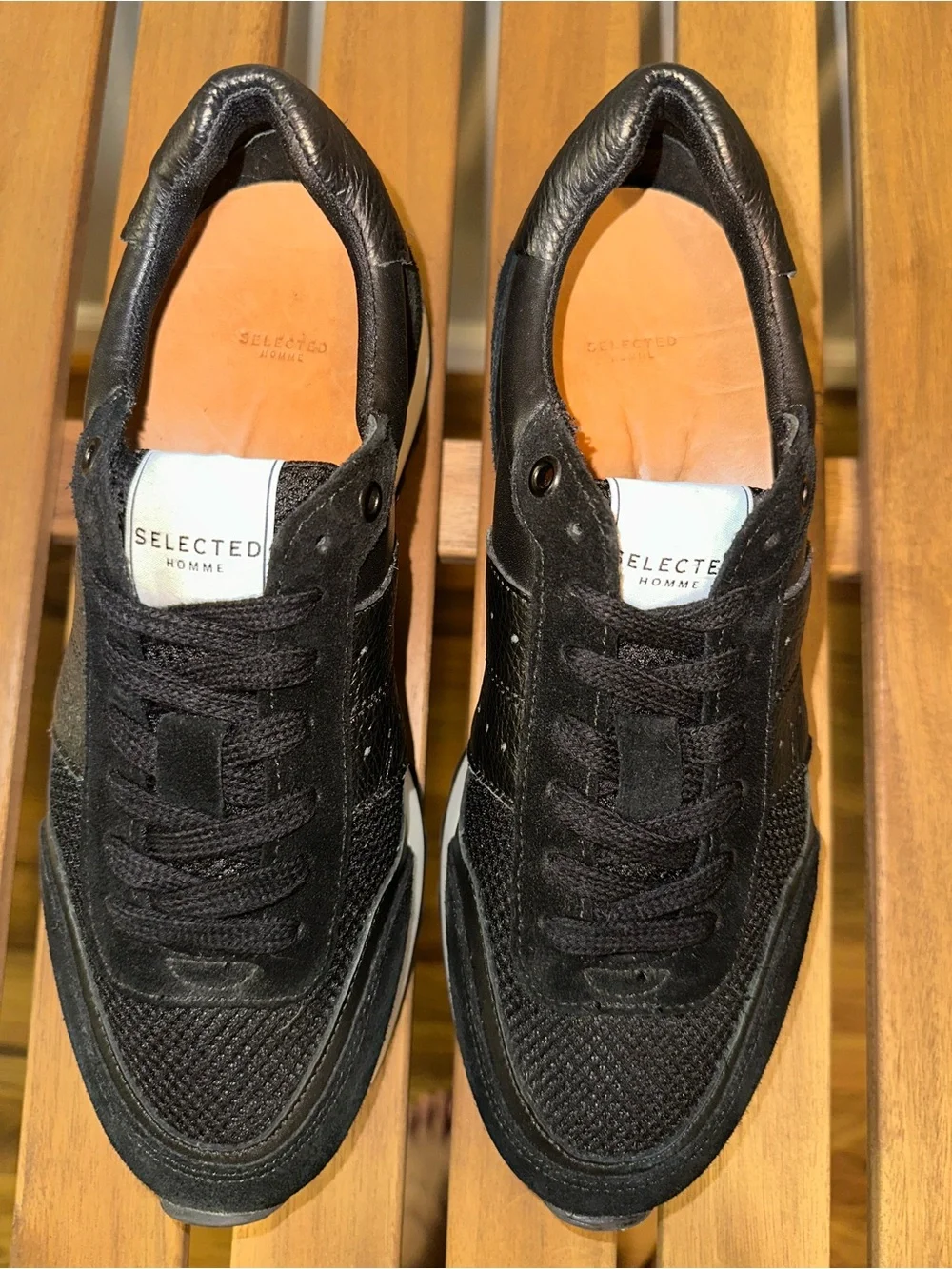 Selected Homme Running Sneakers Shoes Frank Mix Runner Size 7.0 Black